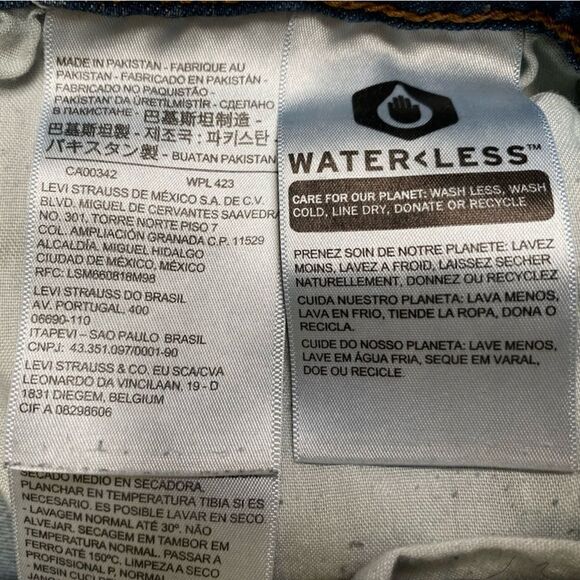 Levi’s Wedgie Skinny Button Fly Jeans Womens Size 32 Blue - Picture 9 of 10